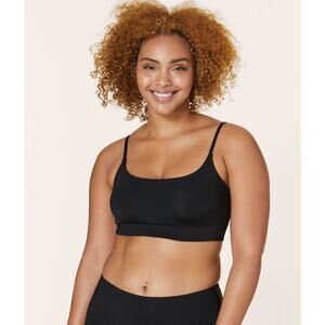 NWT Andie Women's The Maui Bikini Swim Smooth Top Flat Black Size L